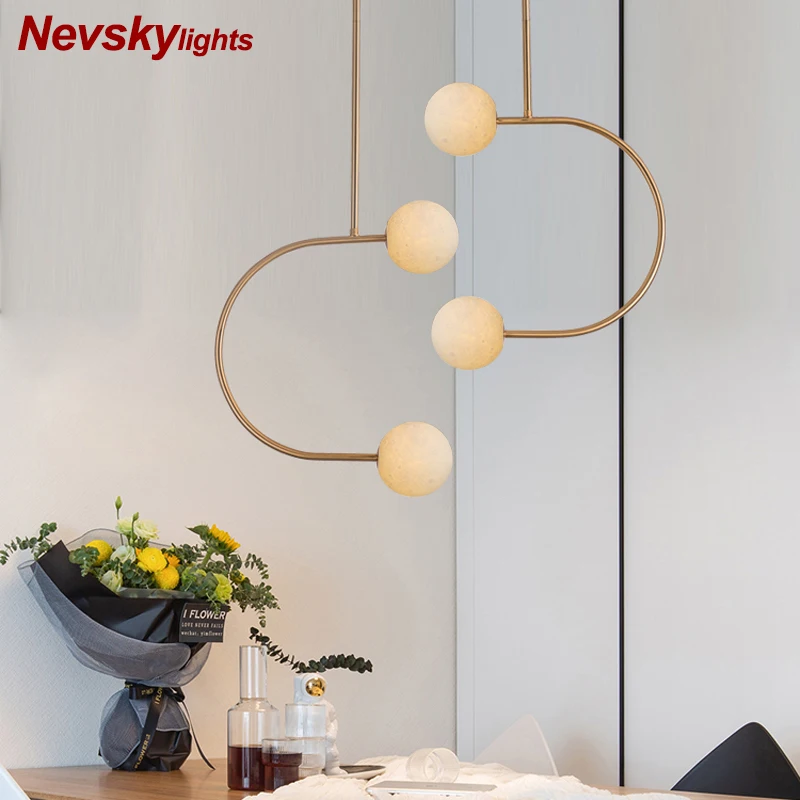 

Modern simple style pendant lights white glass led hanging lamp living room pendant lamps PVC moon light kitchen loft fixtures