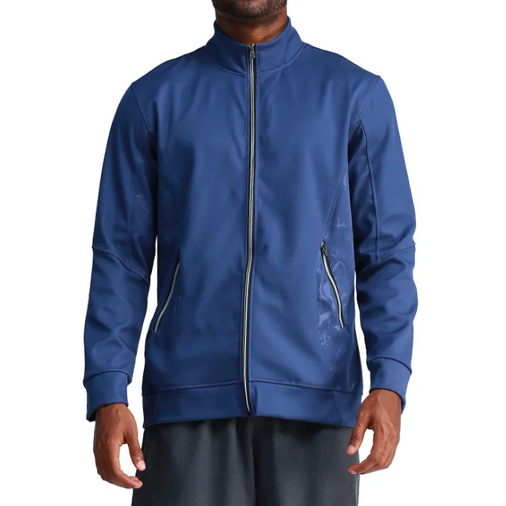 Быстросохнущие куртки, мужская куртка на заказ, сделай сам, заказной логотип вышивки для печати, дизайнерское тонкое пальто, индивидуальная куртка - Цвет: Синий