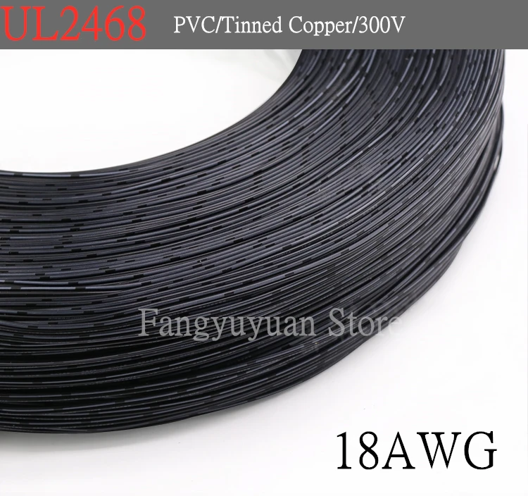 

18AWG 1M UL2468 2 Pins Electric Copper Wire PVC Insulated Double Cords Lamp Lighting Cable Extend Connect Line White Black Red