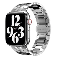 

For Apple iwatch 7se 6 5 4 3 2 1 New Iron Man stainless steel strap for Apple Watch 45mm 44mm 42mm 38mm 40mm 41mm metal bracelet