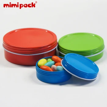 

Pack of 24 Resealable mimipack Screw Top Tinplate Collect Boxes Shallow Round Tin Cans for Food Gift Packaging