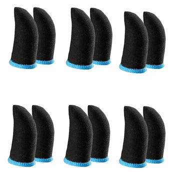 

18-Pin Carbon Fiber Finger Sleeves for PUBG Mobile Games Contact Sn Finger Sleeves(12 Pcs)