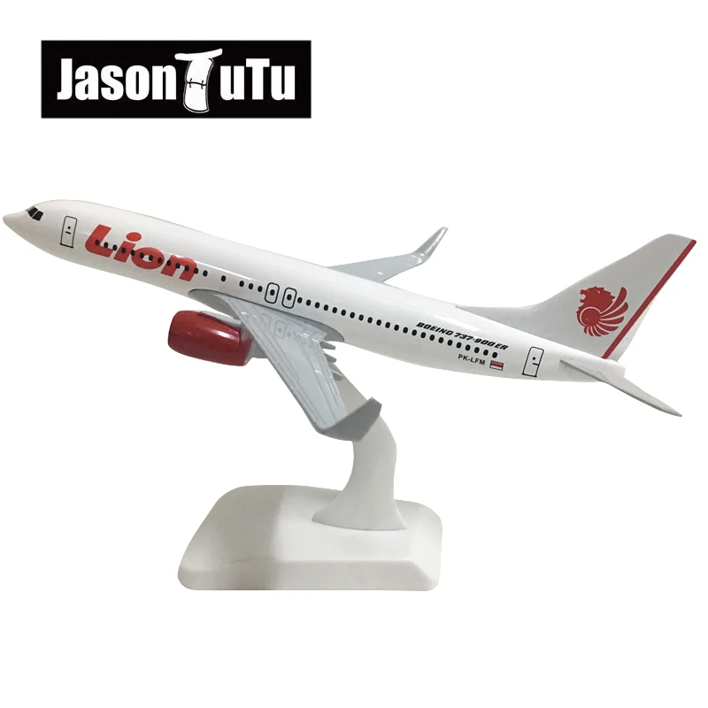 JASON TUTU 20cm Lion Boeing 737 Airplane Model Plane Model Aircraft Diecast Metal 1/300 Scale Planes Factory Drop shipping