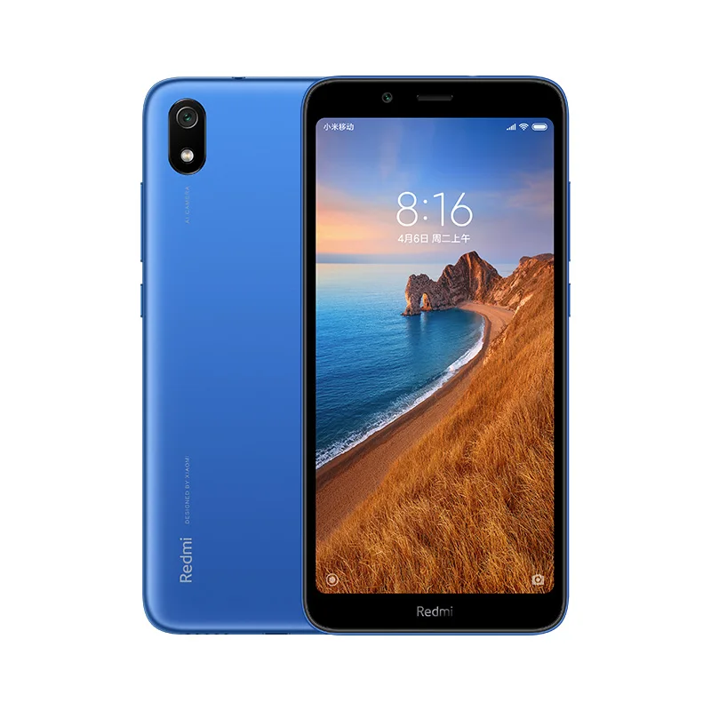 Глобальная версия Xiaomi Redmi 7A 7 A 2 ГБ 16 ГБ 4000 мАч Восьмиядерный мобильный телефон Snapdargon 439 12 МП камера 5,4" полный экран - Цвет: Blue