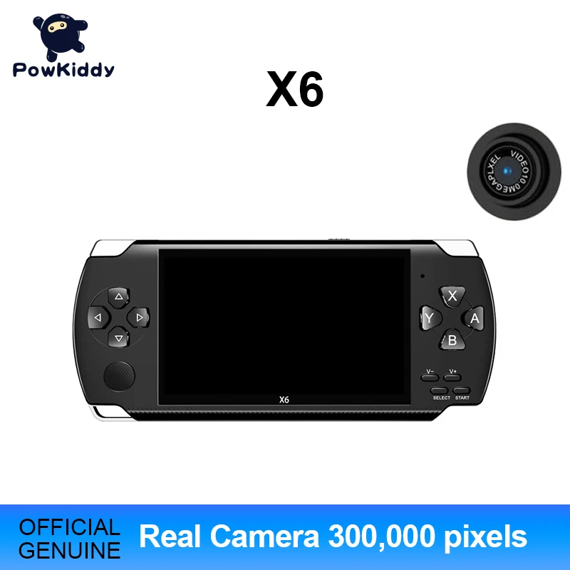 POWKIDDY X6 портативные игровые консоли 4 3 &quot ВЫСОКАЯ ЧЁТКОСТЬ Экран Встроенный 1000 +