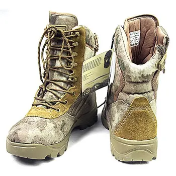 

Desert Camouflage Tactical Boots Men Rubber Wear Resistant Waterproof Buskin Trekking Hiking Shoes