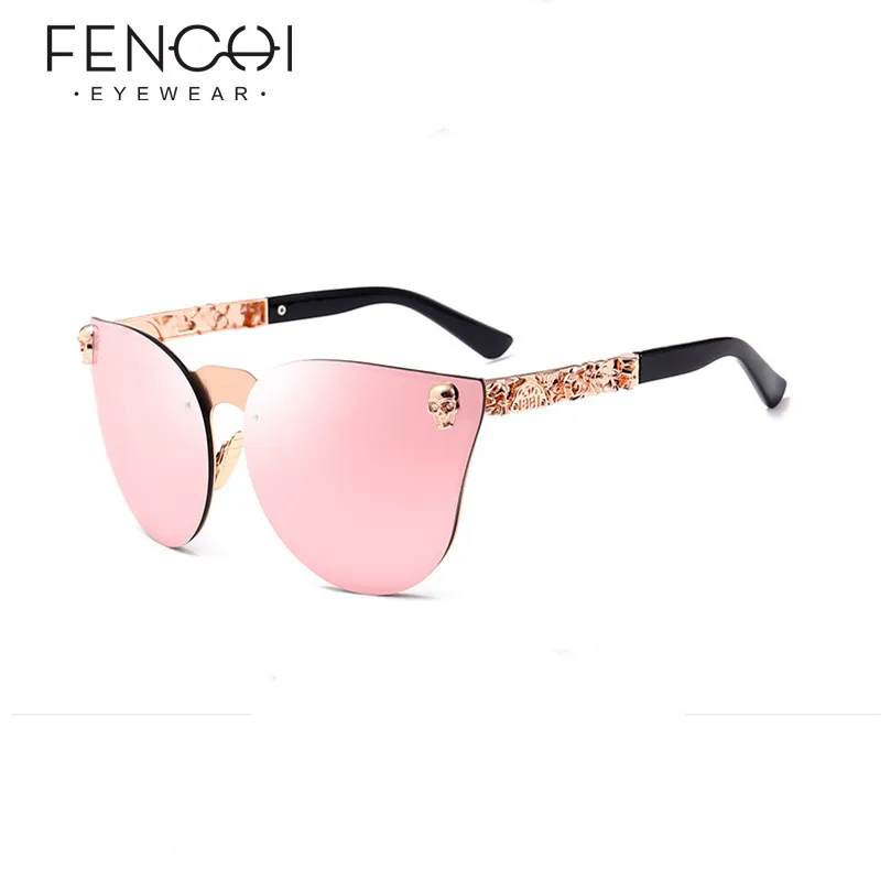 FENCHI Модные женские мужские очки в готическом стиле 7 цветов с черепом