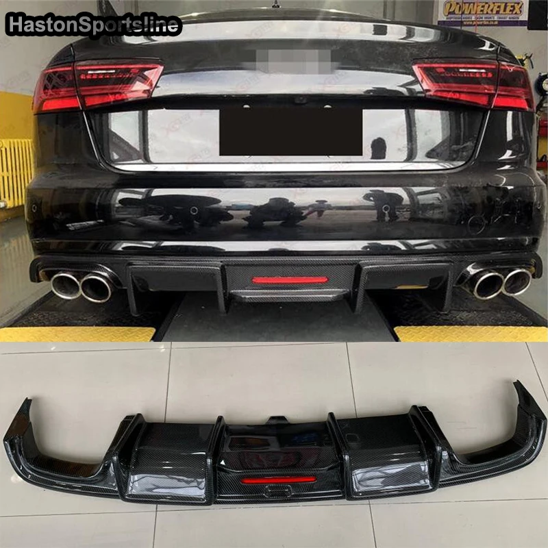 

A6 S6 Carbon Fiber Rear Bumper Lip Diffuser for Audi A6 C7.5 S6 S-line Sedan 2016 2017 2018 (Not fit standard A6)