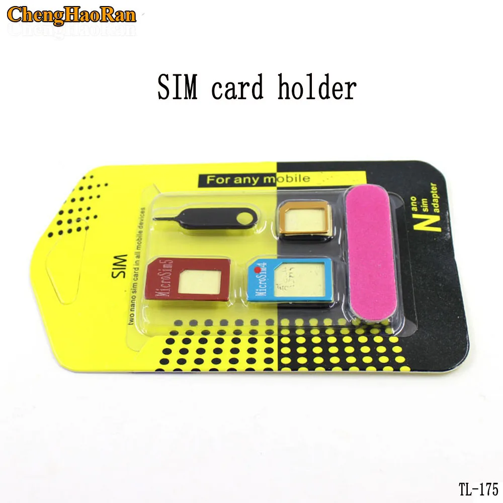 ChengHaoRan все в одном Размер кредитной карты Тонкий комплект сим-адаптера с TF кард-ридером и лотком для sim-карты Извлечение Pin, держатель sim-карты