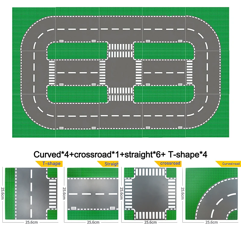 LEGO City Straight & Crossroad Plates (7280) for sale online