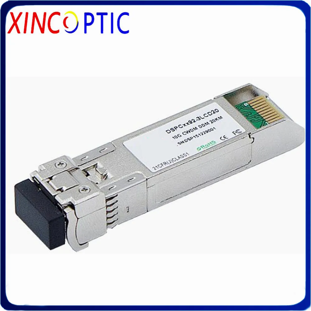 10G CWDM SFP + 80 км 40 1470 ~ 1610 нм 16 дБ EML 24 модуль LC волоконно-оптический трансивера |