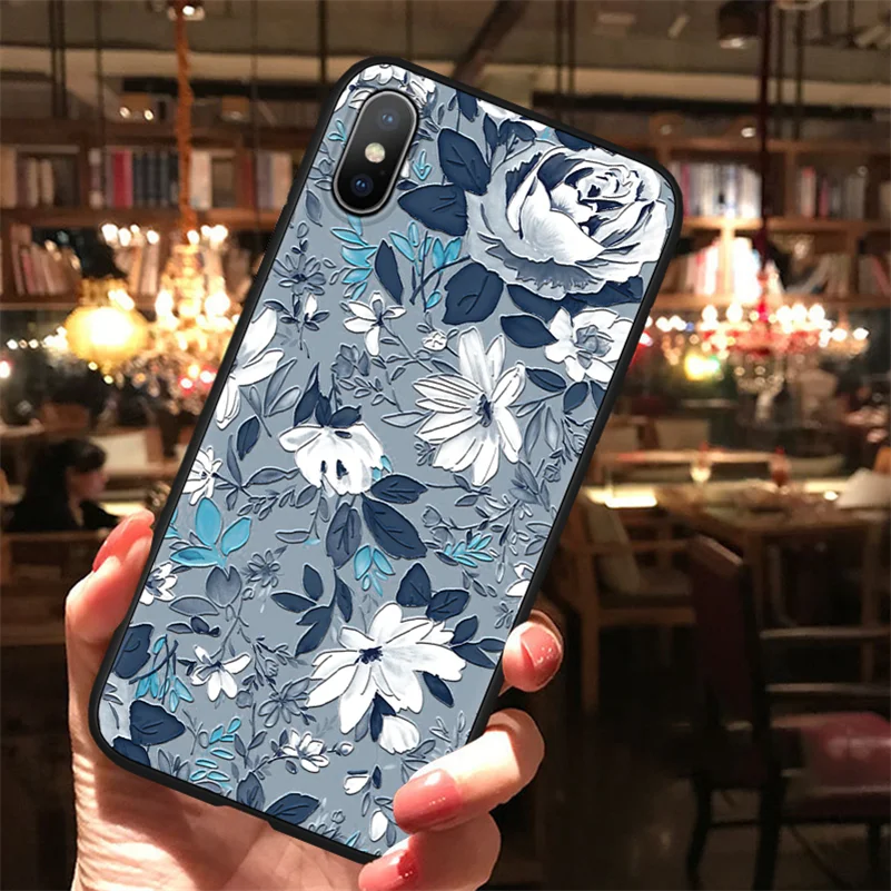hldbahua 3D Матовый чехол Emboss чехол для iPhone 7 6 6S 8 Plus X 5 5S SE 10 11 Pro XS Max XR TPU задняя крышка силикон для iphone 8 Plus Coque - Цвет: hldbahua