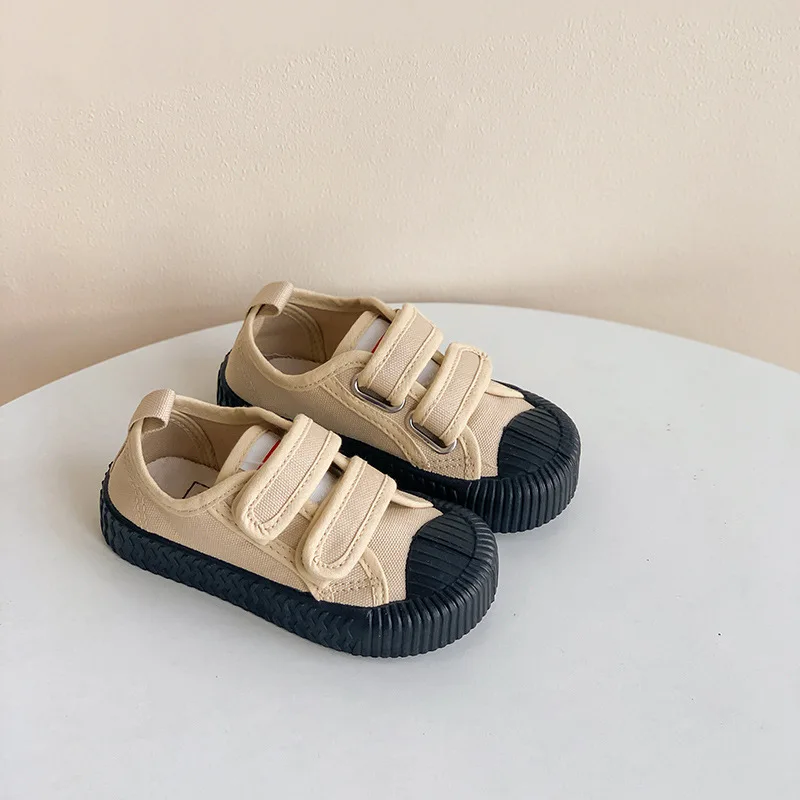 Children Canvas Shoes for Boys and Girls Spring  Autumn Hook and Loop Shoes Soft Bottom Breathable Toddler Baby Biscuit Shoes best children's shoes Children's Shoes