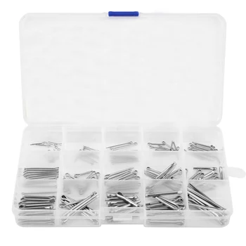 

150pcs 3 Type Stainless Steel Split Pin Classification Combination Spring Pin Latch U-Shaped Set Household Hardware Accessories