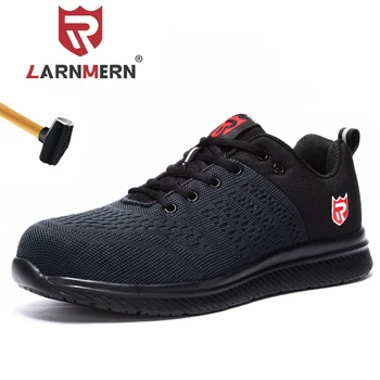 

LARNMERN Men Safety Steel Toe Work Shoes Puncture Proof Breathable Lightweight Casual Construction Industrial Boots Sneaker