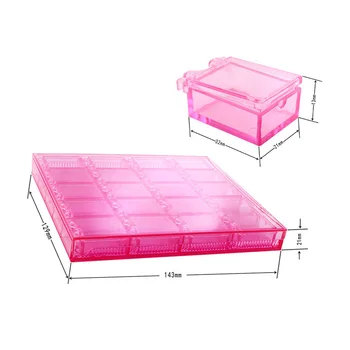 

New Hot 20 Grids Acrylic Nail Art Storage Case DIY Removable Crystal Beads Jewelry Organize Box SMR88