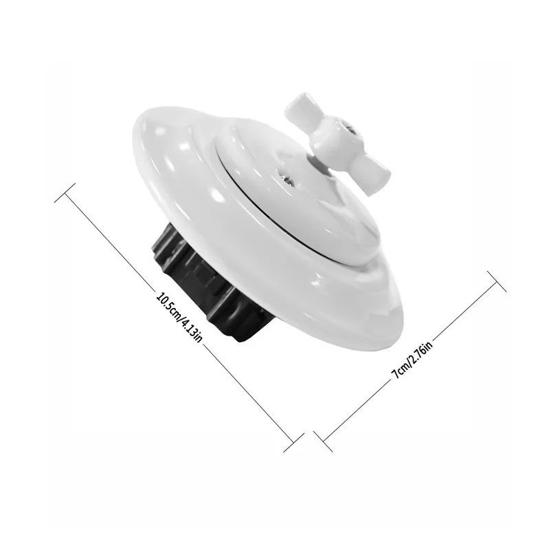 Interruptor Empotrado Retro De Porcelana Blanco - Serie PR1, 250V 10A, Todo En Uno
