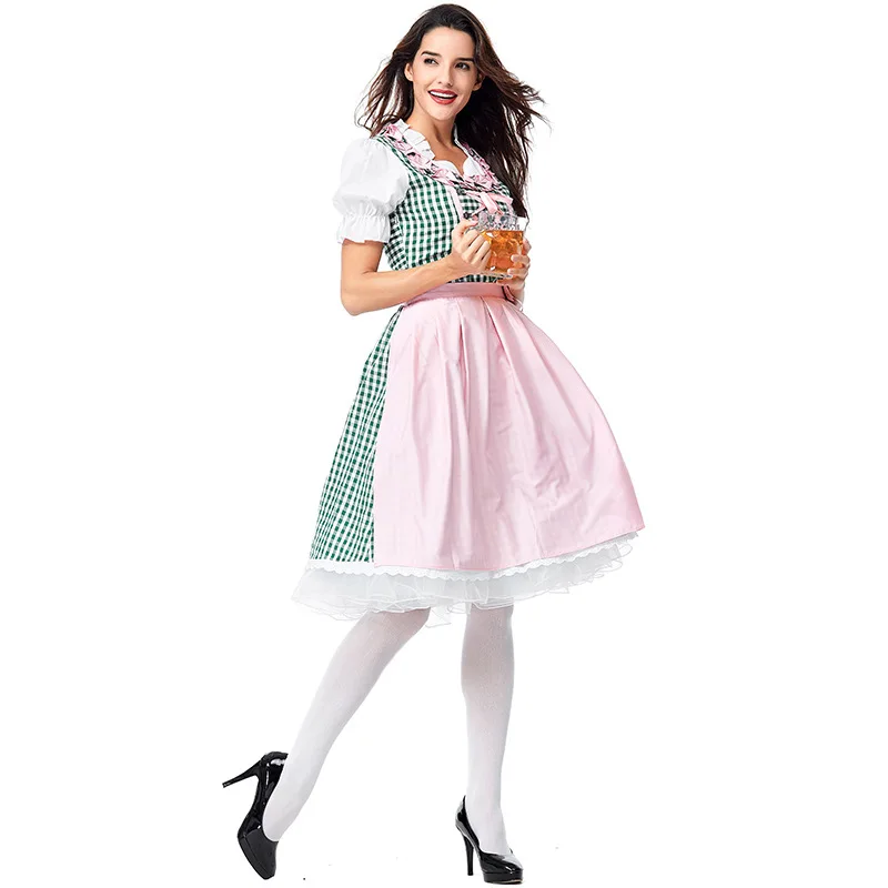 Женская Девушка с пивом костюм для Октоберфеста Dirndl девушка с пивом немецкий баварский карнавальный наряд платье