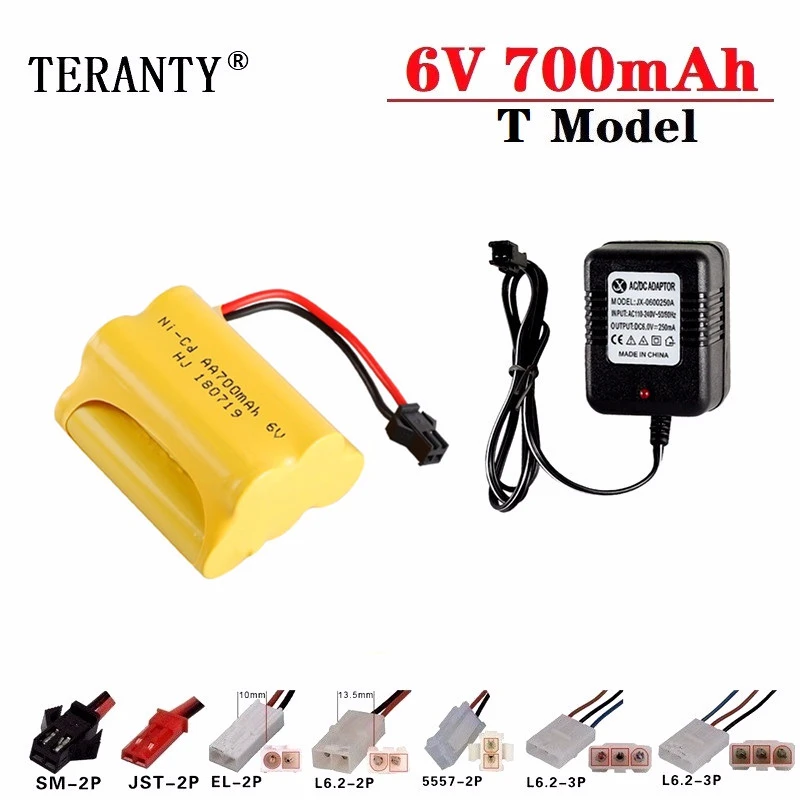 6v 700mAh батарея + зарядное устройство для RC автомобилей Роботы танки грузовик