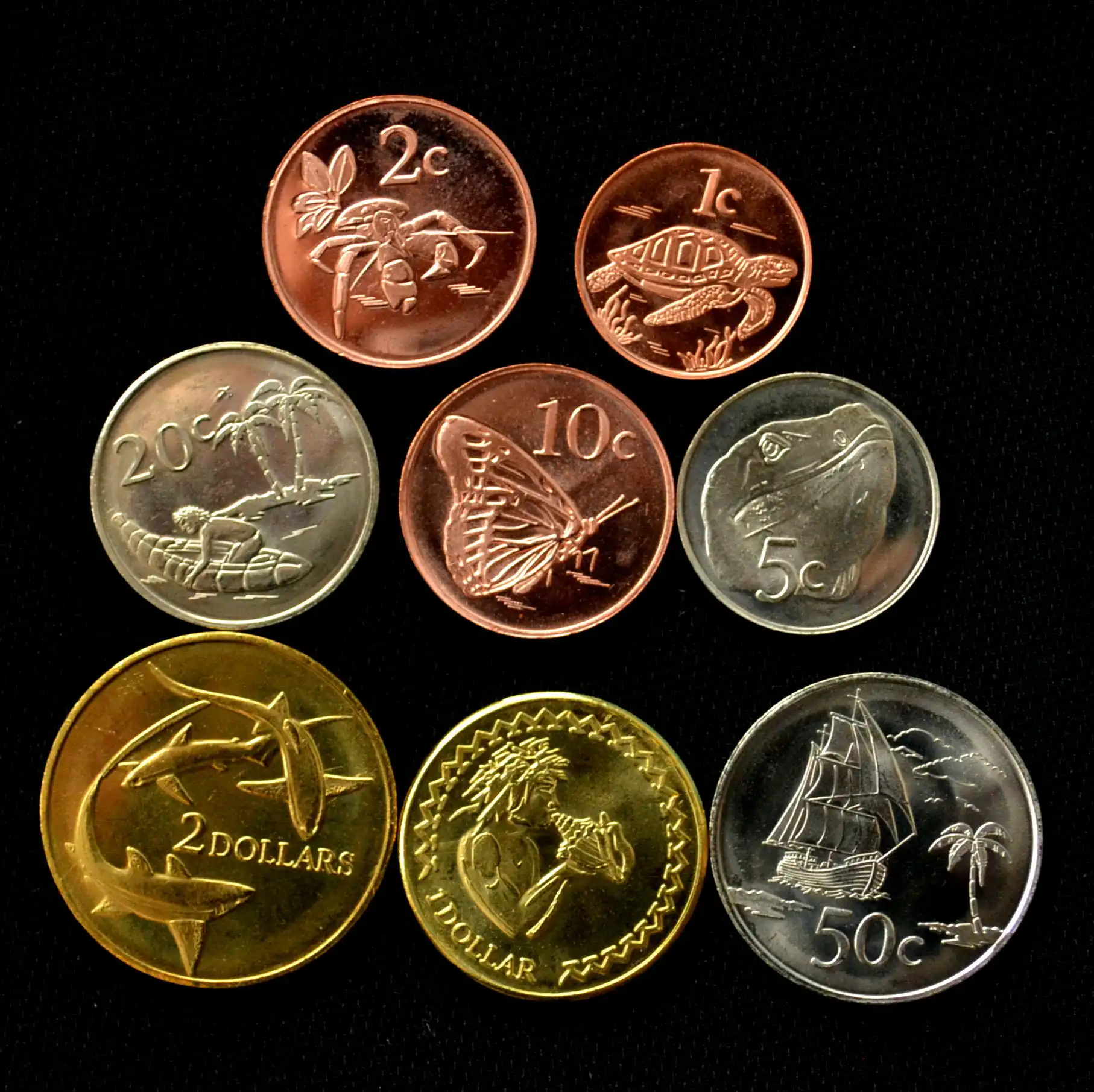 TANZANIA Pemba Island Coins Set of 8 Pieces UNC 