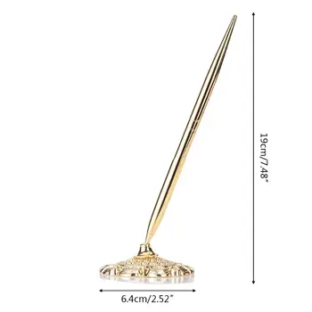 

2020 New Metal Ballpoint Pen Attached Base Stand Desk Office Counter Wedding Guest Sign