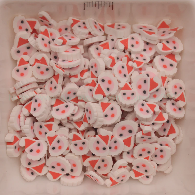 

65g Father Christmas Santa Claus Shape Slice Clay Polymers Sprinkles for Mobile phone shelll Scrapbook Decoration