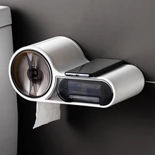 Multifunctional Toilet Paper Holder Rack Waterproof Wall-Mounted Toilet Tissue Box Roll Paper Storage Box Bathroom Accessories