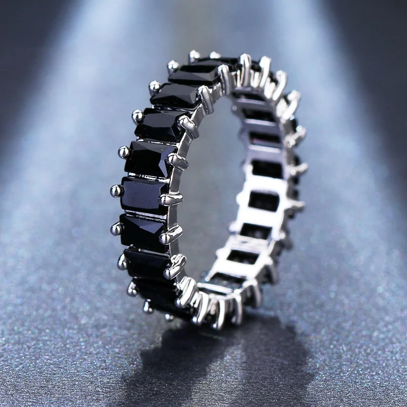 Роскошный Кристалл от Swarovskis ювелирное разноцветное кольцо набор с кубическим cz Кольцо уникальной формы подходит для женщин помолвка - Цвет камня: B