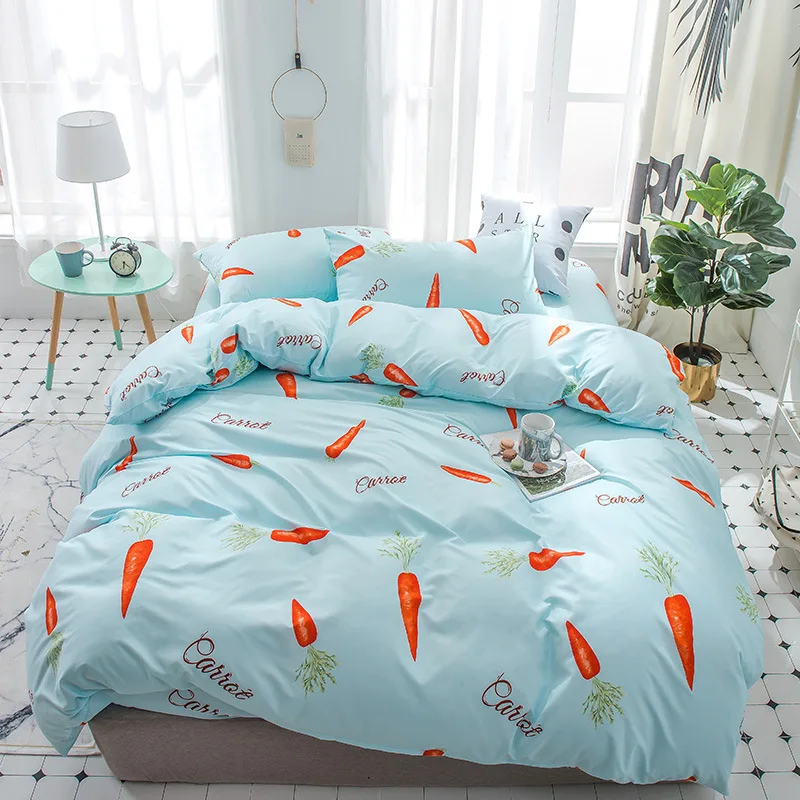 Pink Flower Pattern Duvet Cover 3/4pcs Bedding Set Adult Kids Child Bed Linen Single Queen King Size Quilt Comforter Pillow Case - Цвет: As Photo 9
