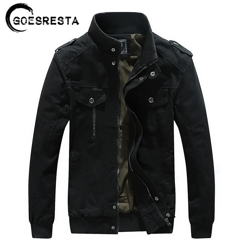 

Motorcycle Jacket Men Brand Washed Cotton Casual Fashion Slim Stand Collar Windbreaker 2020 New Autumn Men Jacket Coat Clothing