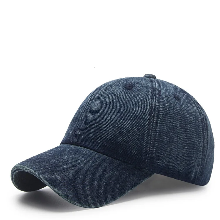 Navy Blue Большой размер, Джинсовая Шляпа От Солнца, Мужская Уличная шляпа от солнца для рыбалки, мужская шляпа размера плюс, джинсовые бейсболки, 56-62 см - Цвет: Navy Blue