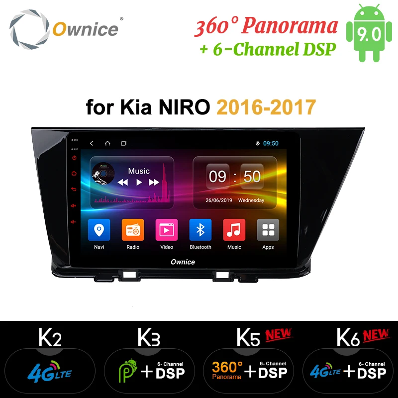 Ownice K1 K2 K3 Android 9 0 восьмиядерный ROM 32G для KIA NIRO автомобильный DVD плеер навигация GPS