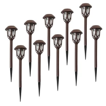 10 шт. светодиодные Солнечные Ландшафтные огни Открытый водонепроницаемый дорожка лампа для сада газон дорожка двор патио дорожки белый