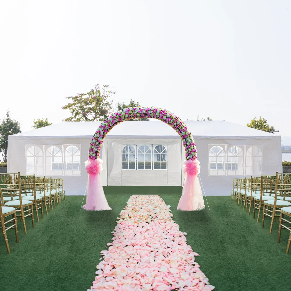3 x 9m Seven Sides Wedding Party Tent Portable Outdoor Shed Gazebo Waterproof Large Garden Tents For Events SKU13021887 | Дом и сад
