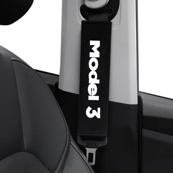 

2pcs Car Seat Belt Cover Universal Auto Seat Belt Covers Shoulder Cushion Safety Belts Protector for TESLA MODEL 3 car-styling