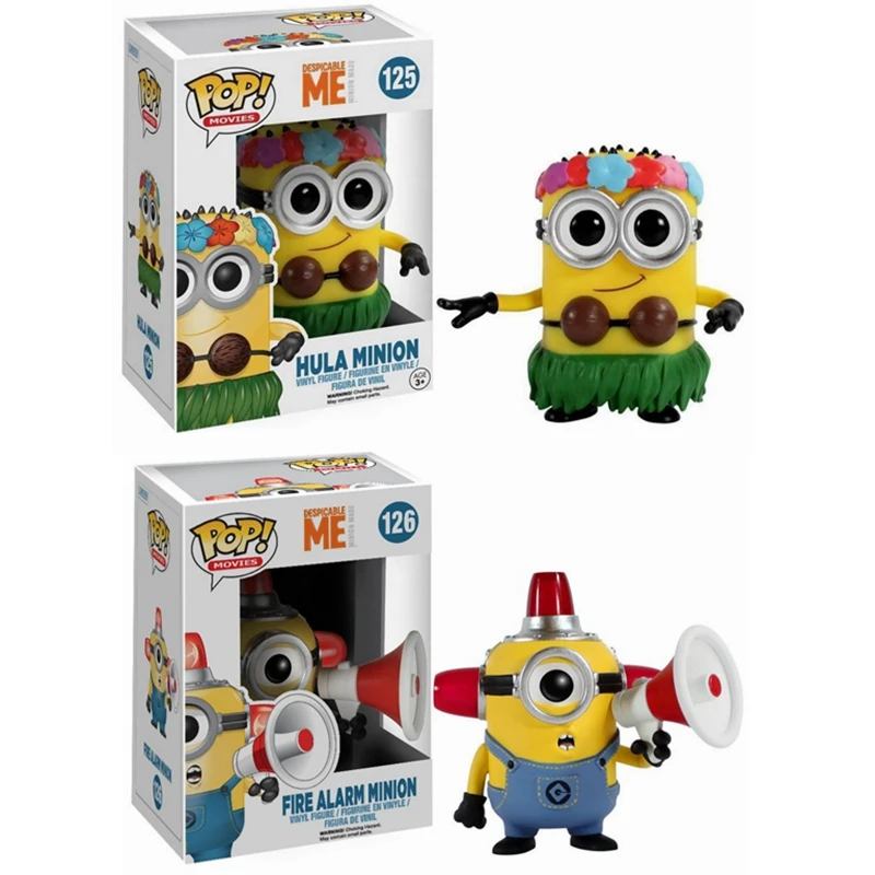 Экшн фигурка Funko Pop Гадкий я хула Миньон #125 огненный альarmminion #126 экшн персонажа