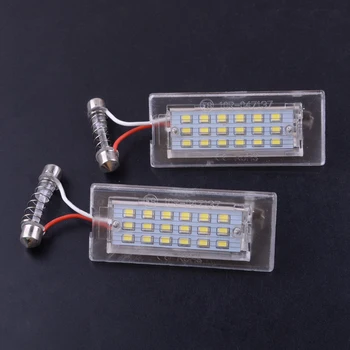 

Plastic 1 Pair Clear LED License Plate Number Light Lamp Fit For BMW X5 E53 X3 E83 2003 2004 2005 2006