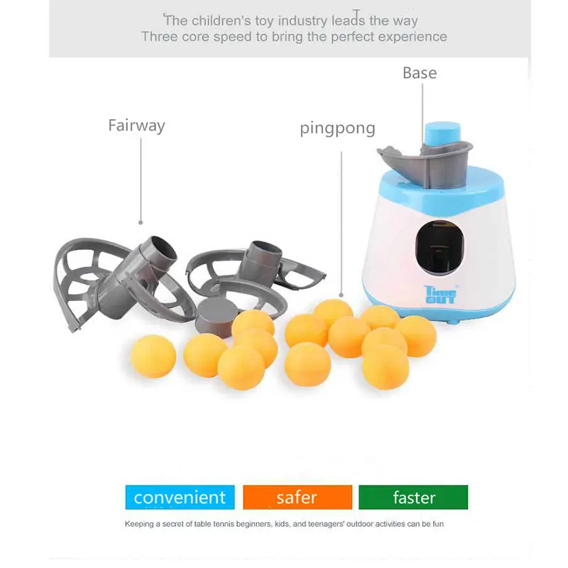  Portable Table Tennis Trainer Automatic Ball Machine Desktop Game Set Toy Children's Entertainment 