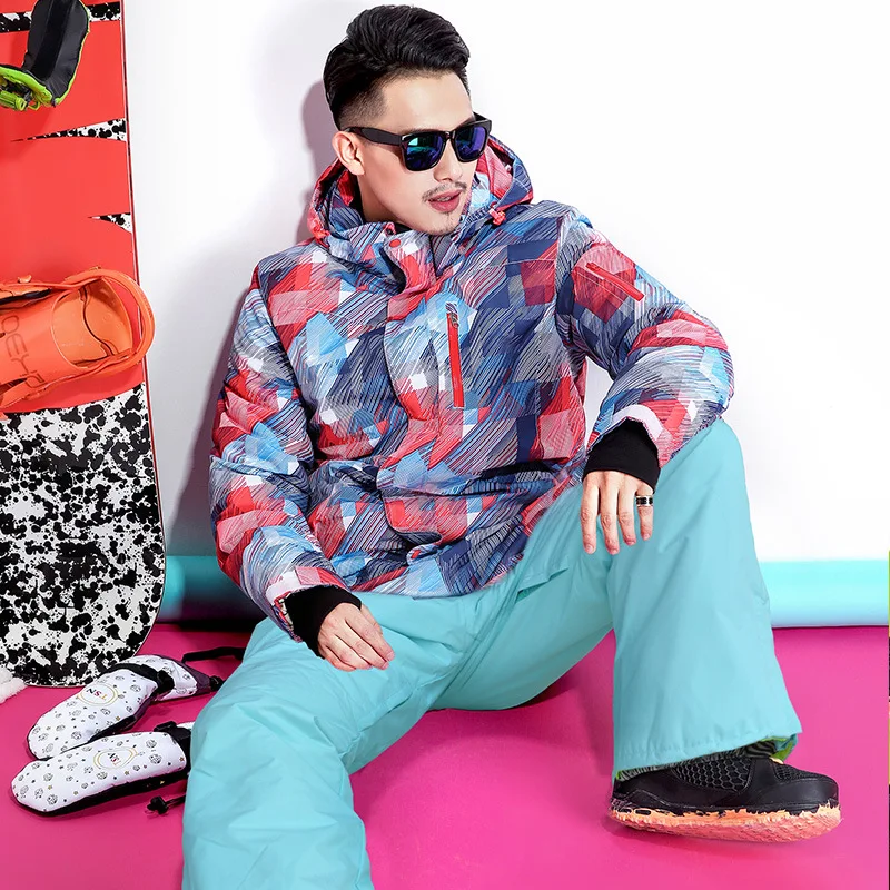 

2019 new winter jacket men Outdoor cold and warm waterproof and windproof breathable single and double board ski clothing M-3XL