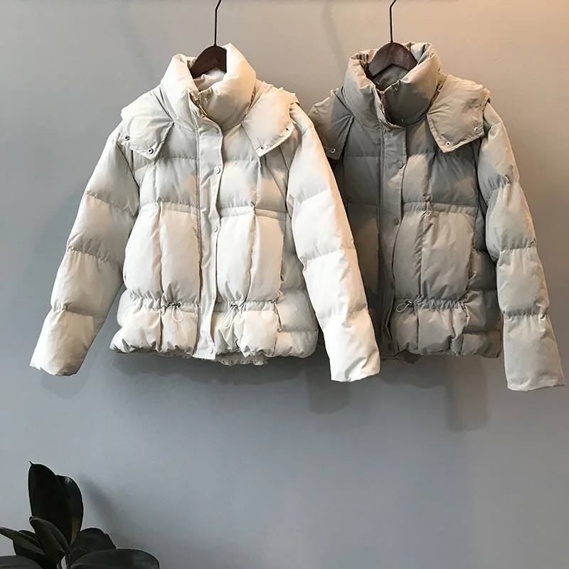 HXJJP новые зимние пуховики с капюшоном, женские свободные утолщенные теплые хлопковые пальто, пуховая куртка, женская верхняя одежда