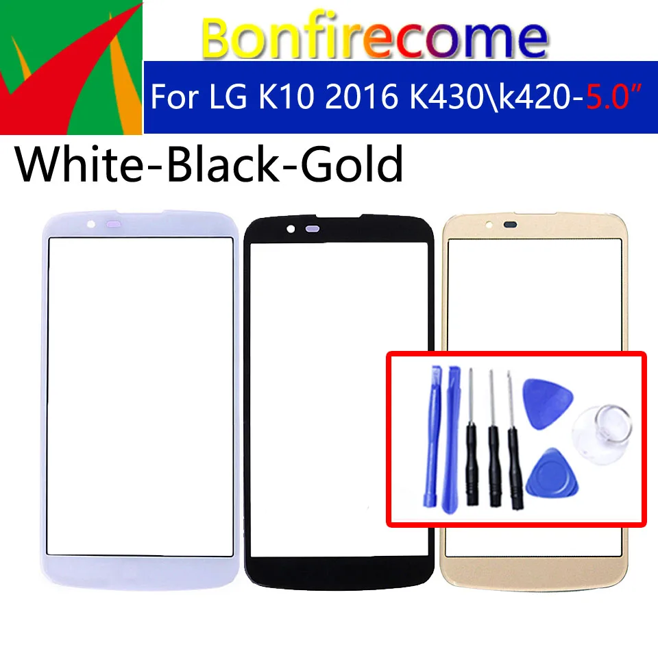 Сенсорный экран для LG K10 K410F M2 K430T K420N K430DS передняя стеклянная панель внешняя линза