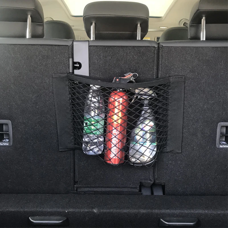 Car Seat Back Organizer Trunk Net Mesh Pocket Elastic String Net Magic