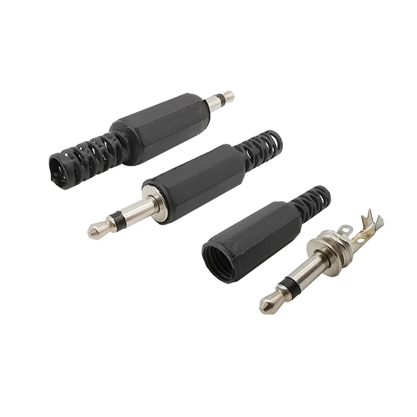 DIY Audio 3.5mm Male Mono Plug Jack - Solder Type Headphone Cable Extension Connector, Single Channel Adapter Description Image.This Product Can Be Found With The Tag Names Connectors, Connectors Terminals, Electrical Equipment Supplies, Solder type