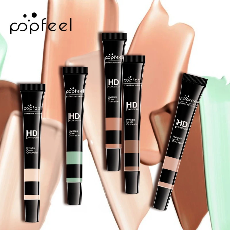 POPFEEL 5 цветов консилер для скрытия недостатков лица покрытие акне красный