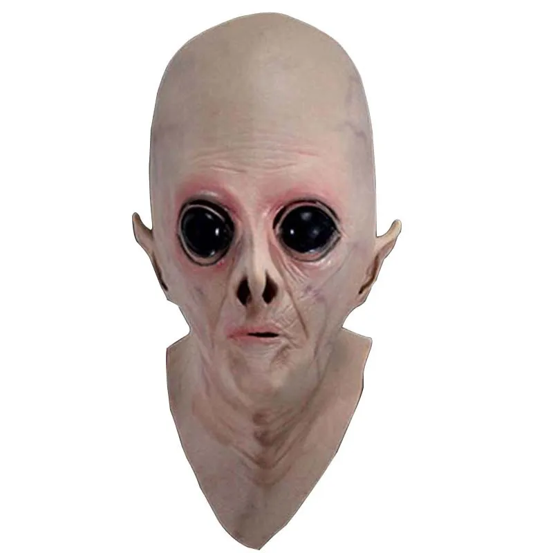 Хэллоуин НЛО маска инопланетянина страшное полное лицо силикон для взрослых ужасная маска реалистичный Ужасный Призрак Маскарад партии Косплей Костюм