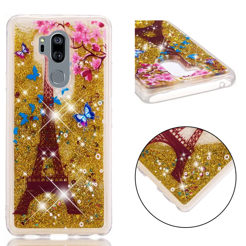 

Cover Mobile Phone Case For LG Q8 K40 G7 Thinq V20 K7 K8 5.5" Mirror Dynamic Liquid Quicksand Glitter Protective Back Shell