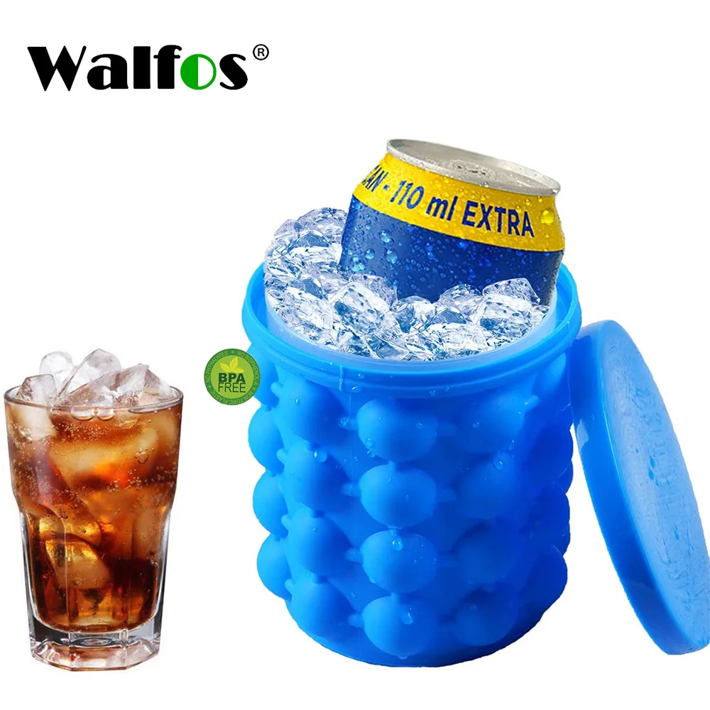 

WALFOS Creative Silicone Ice Bucket Quick Ice Making Freezer Ice Cube Mold Iced Beverage Insulation Ice Bucket Personalized