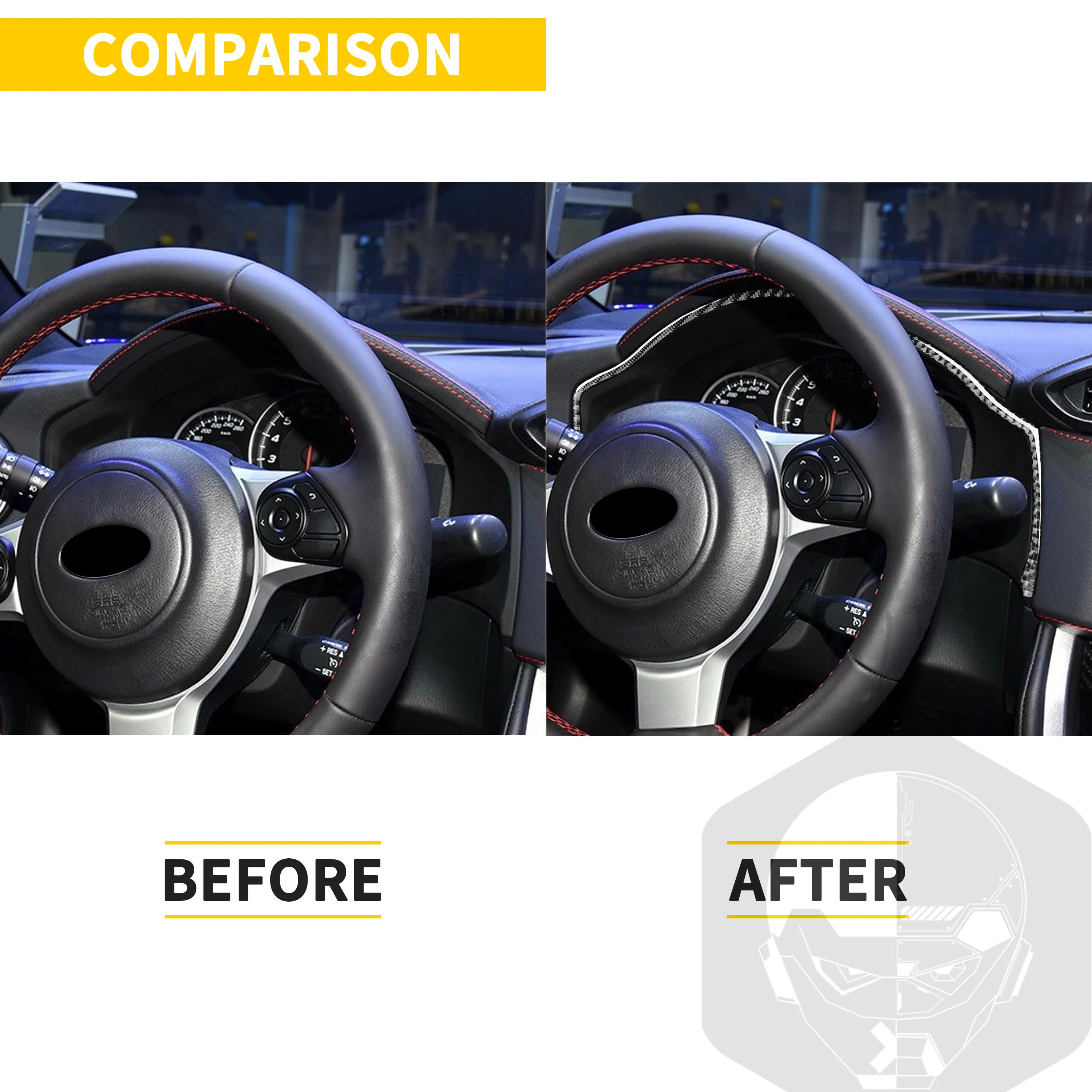 Auto Carbon Faser Sitzheizung Dekorative Aufkleber für Subaru BRZ / Toyota  86 2013-2019, Links- und Rechtsantrieb