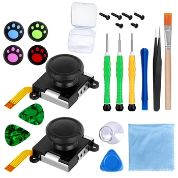 

3D Analog Sensor Stick Joystick Repair Parts Kits Fit for Nintendo Switch NS Joy-Con 24 in 1