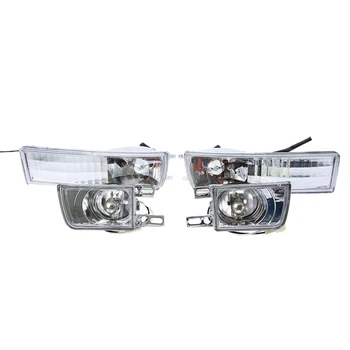 

4Pcs Front Bumper Clear Fog Turn Signal Light Lamp LH& RH For Mk3 Golf Jetta 1993-1998